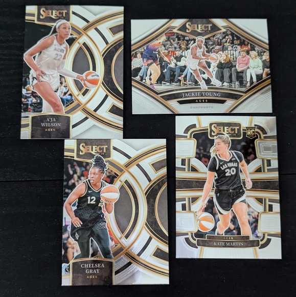 2024 WNBA Las Vegas Aces Panini Select Lot Of 4 Cards A'ja Jackie Kate Chelsea - Picture 1 of 5